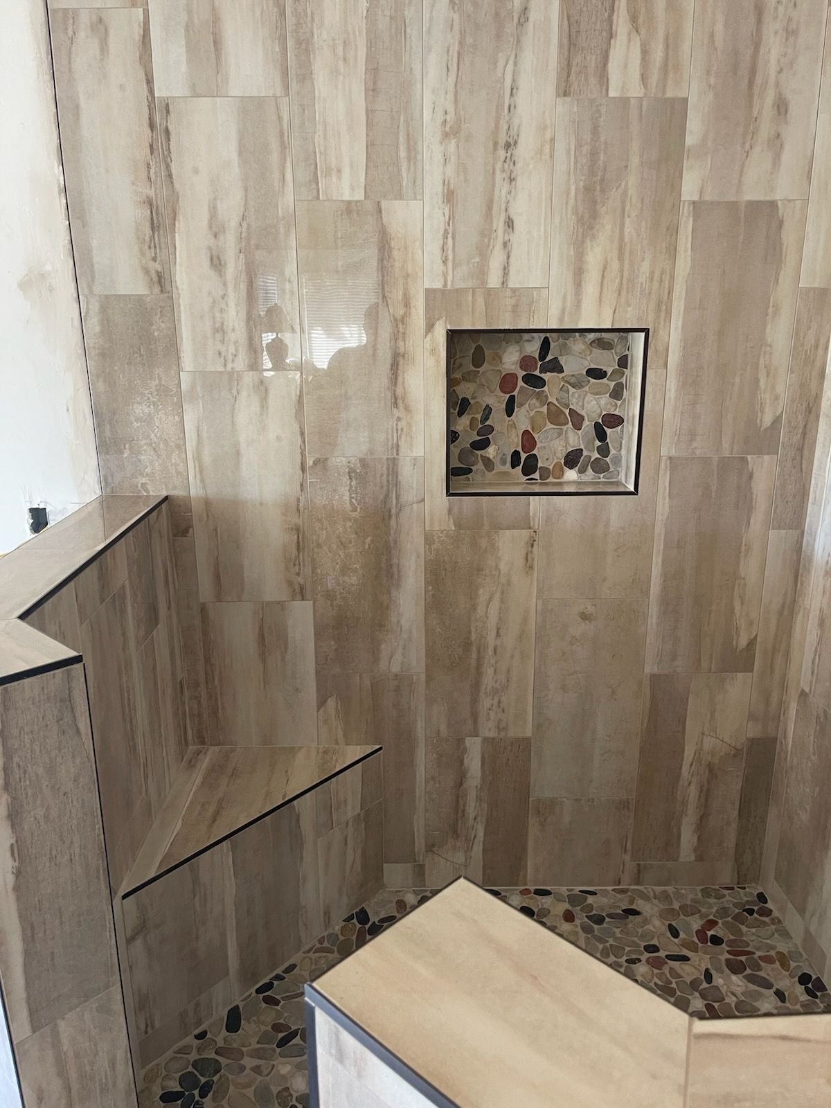 Wood-Look Shower Tile